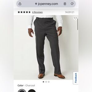 Stafford Charcoal Dress Pants